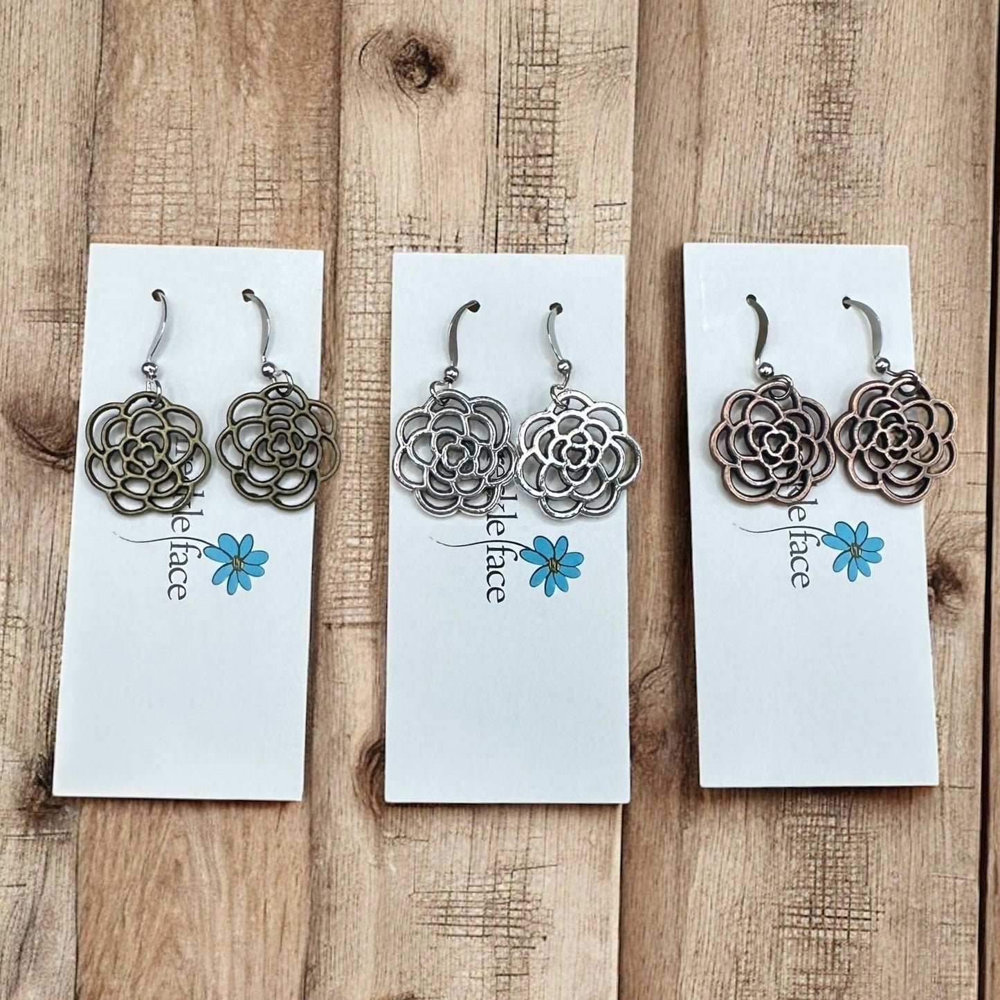 Rose Flower Earrings