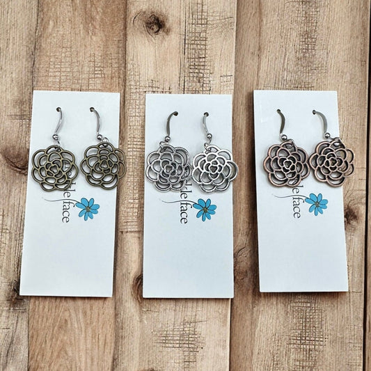 Rose Flower Earrings