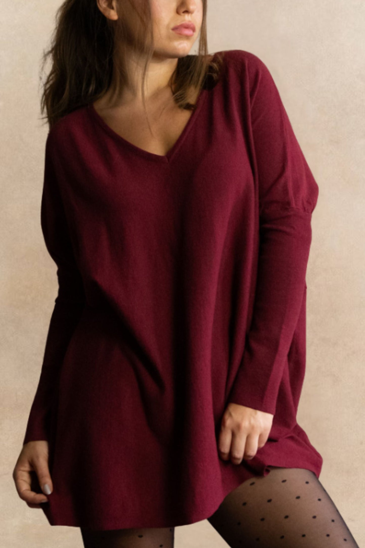 Emma V-Neck Oversize Sweater