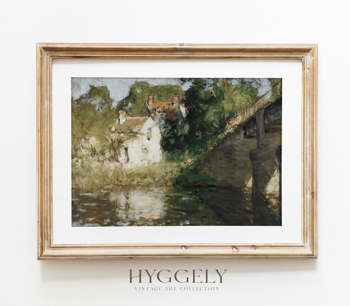 Vintage Cottage Landscape Art Print L0118