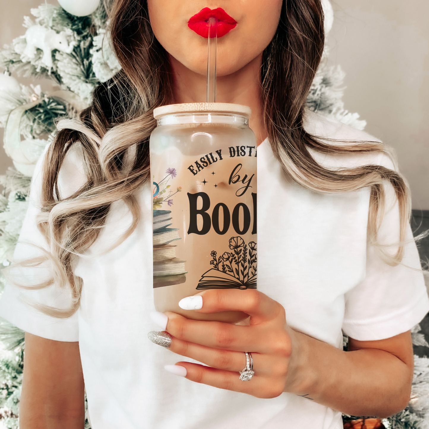 Easily Distracted by Books  | Bookish Drinkware for Book Lovers