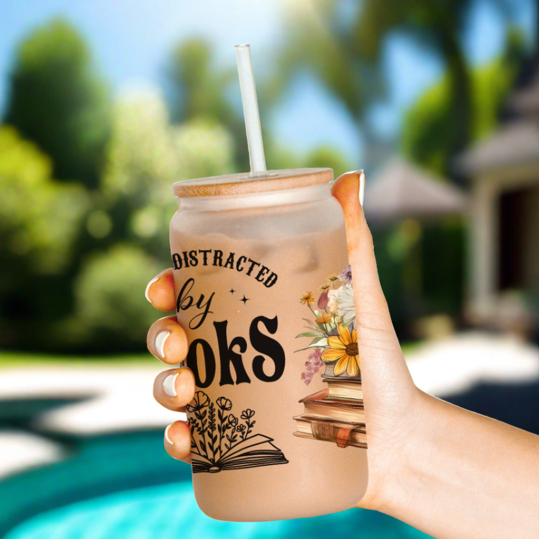 Easily Distracted by Books  | Bookish Drinkware for Book Lovers