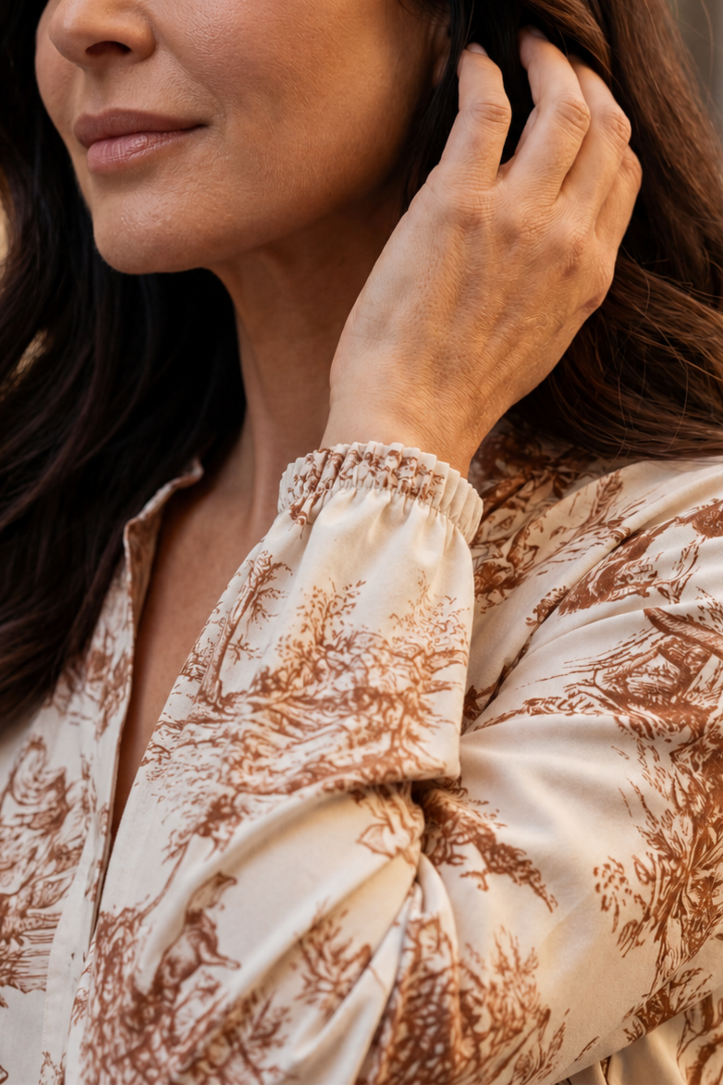 PRE-SALE | Ella Shirt Button Front Toile de Jouy