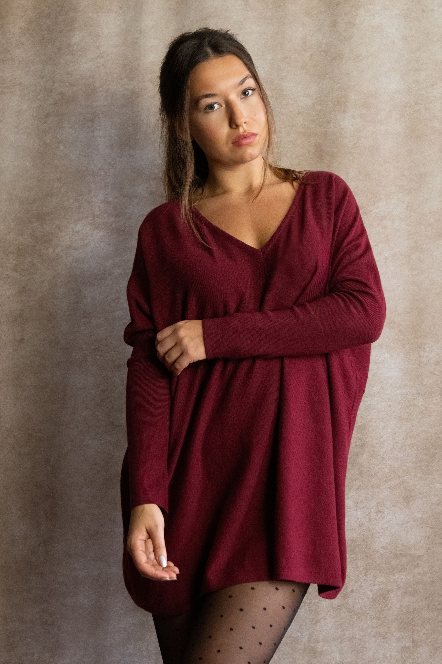 Emma V-Neck Oversize Sweater