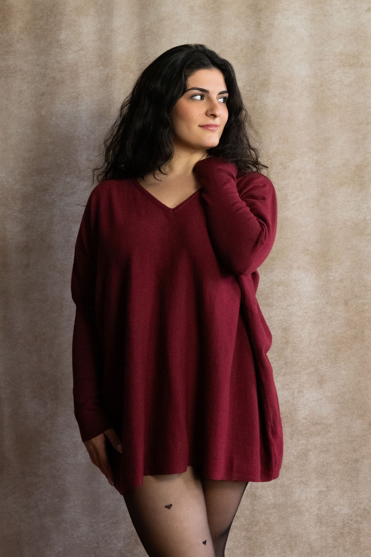 Emma V-Neck Oversize Sweater