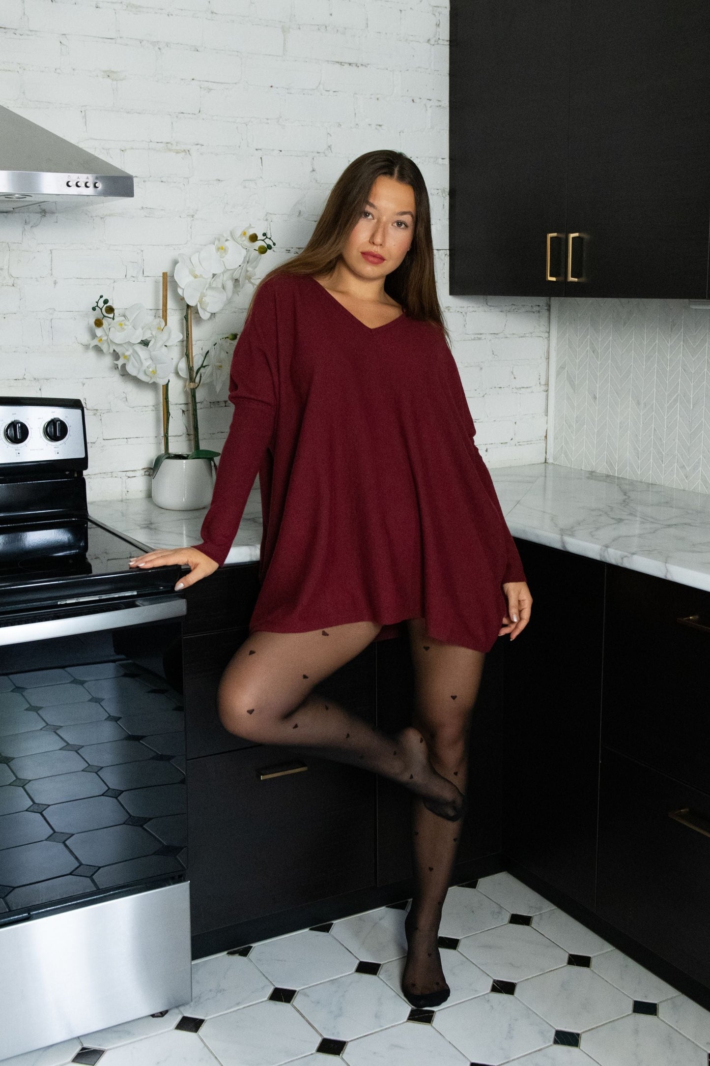 Emma V-Neck Oversize Sweater