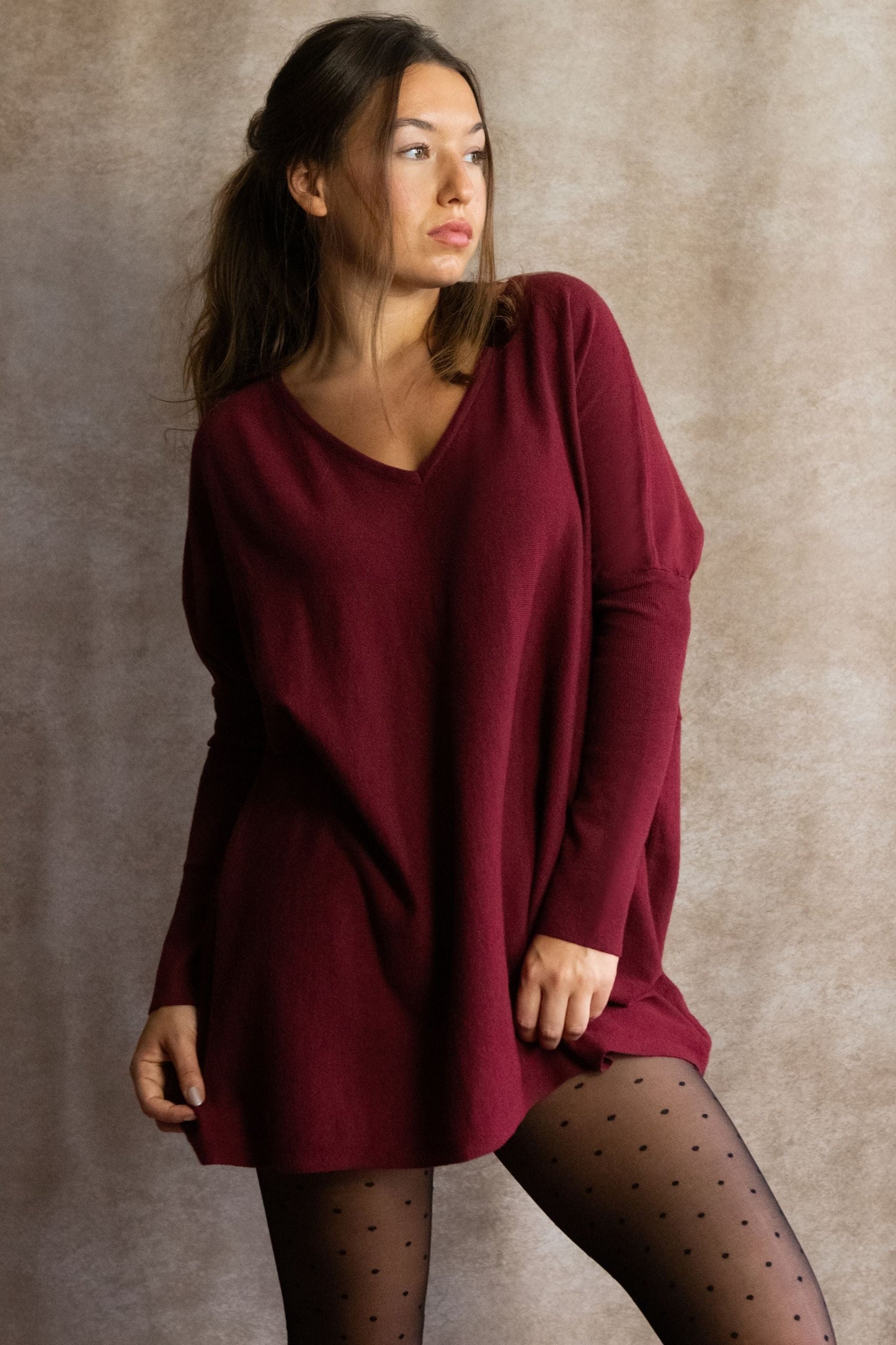 Emma V-Neck Oversize Sweater