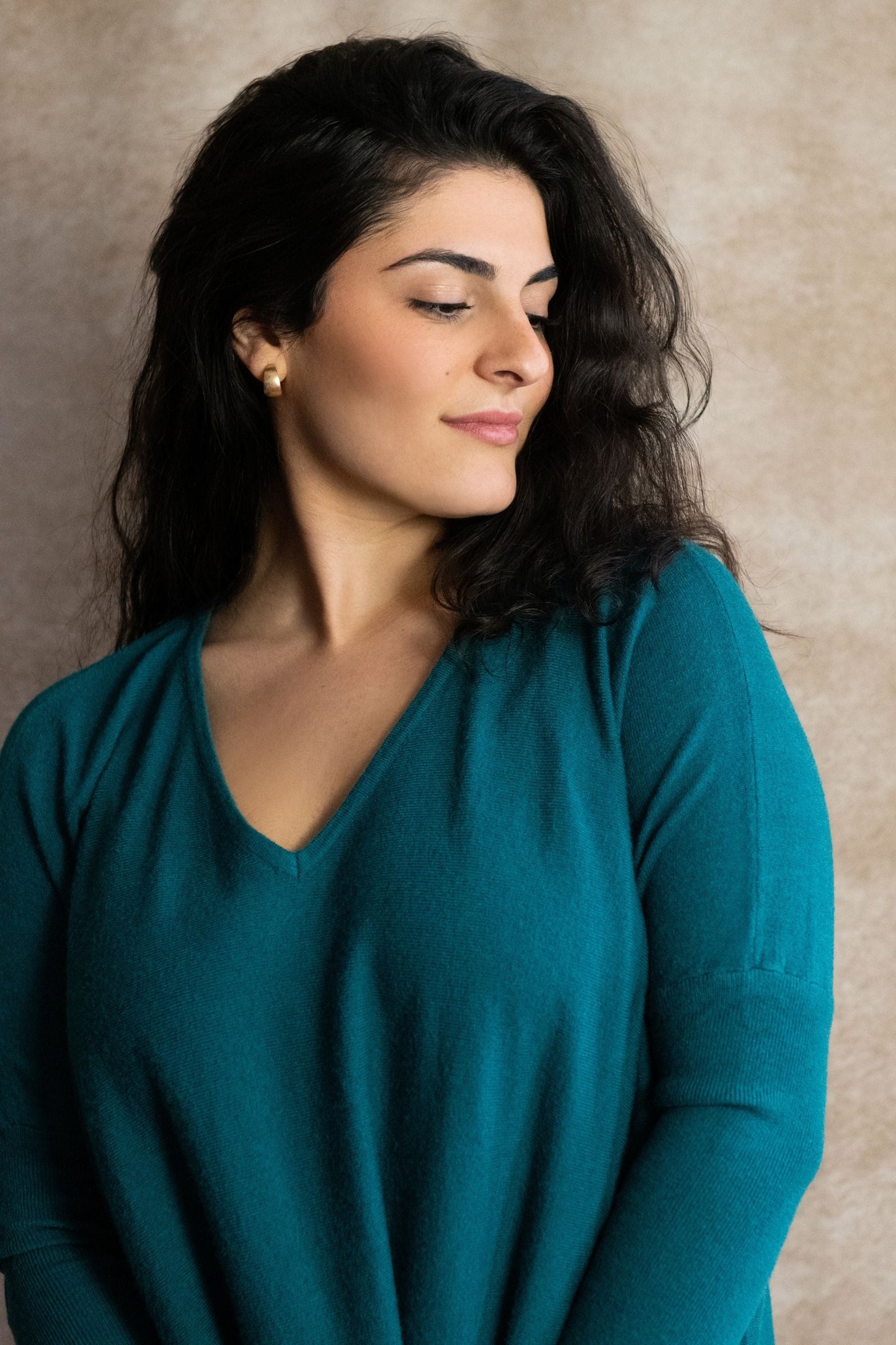 Emma V-Neck Oversize Sweater