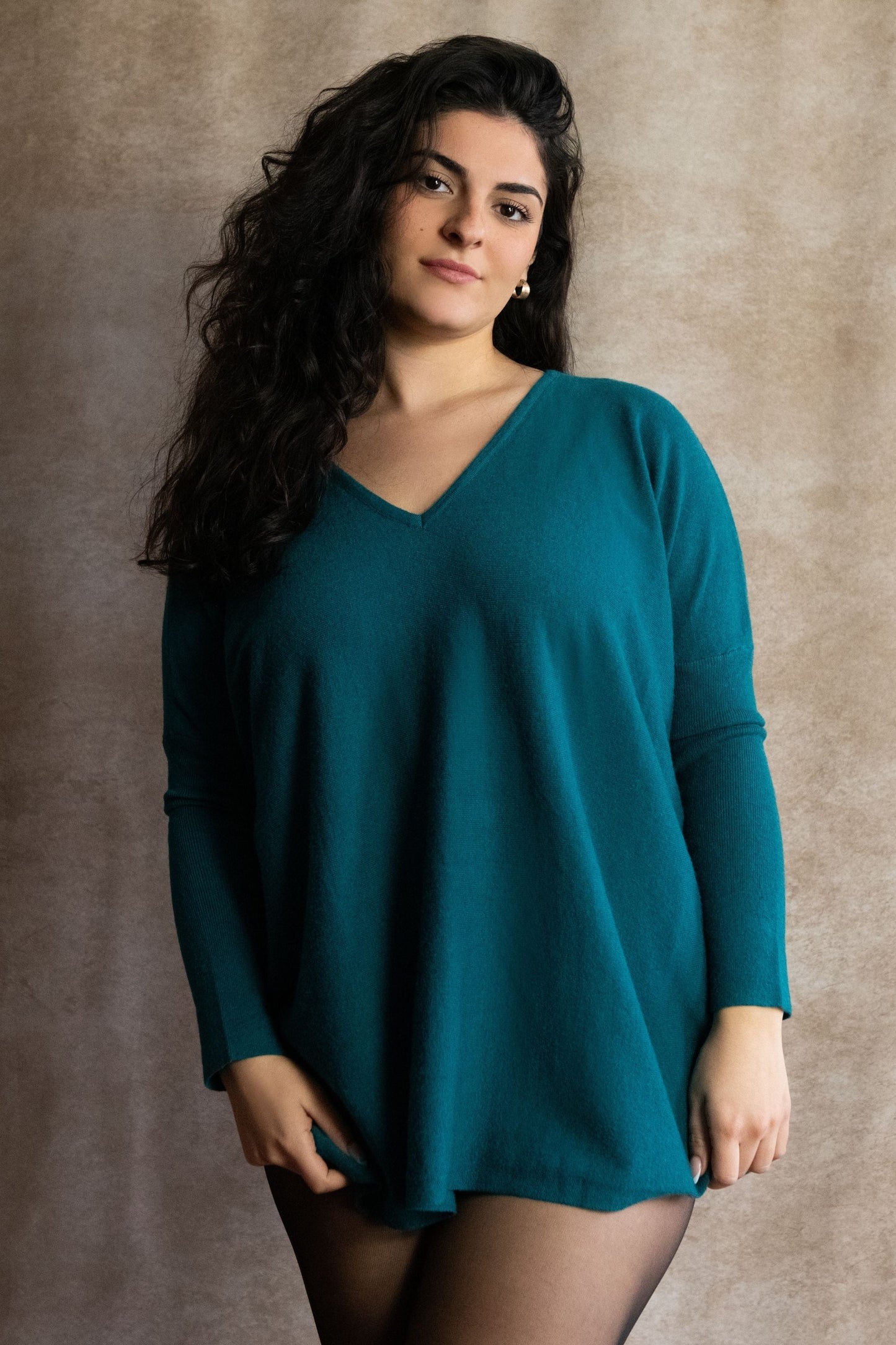 Emma V-Neck Oversize Sweater