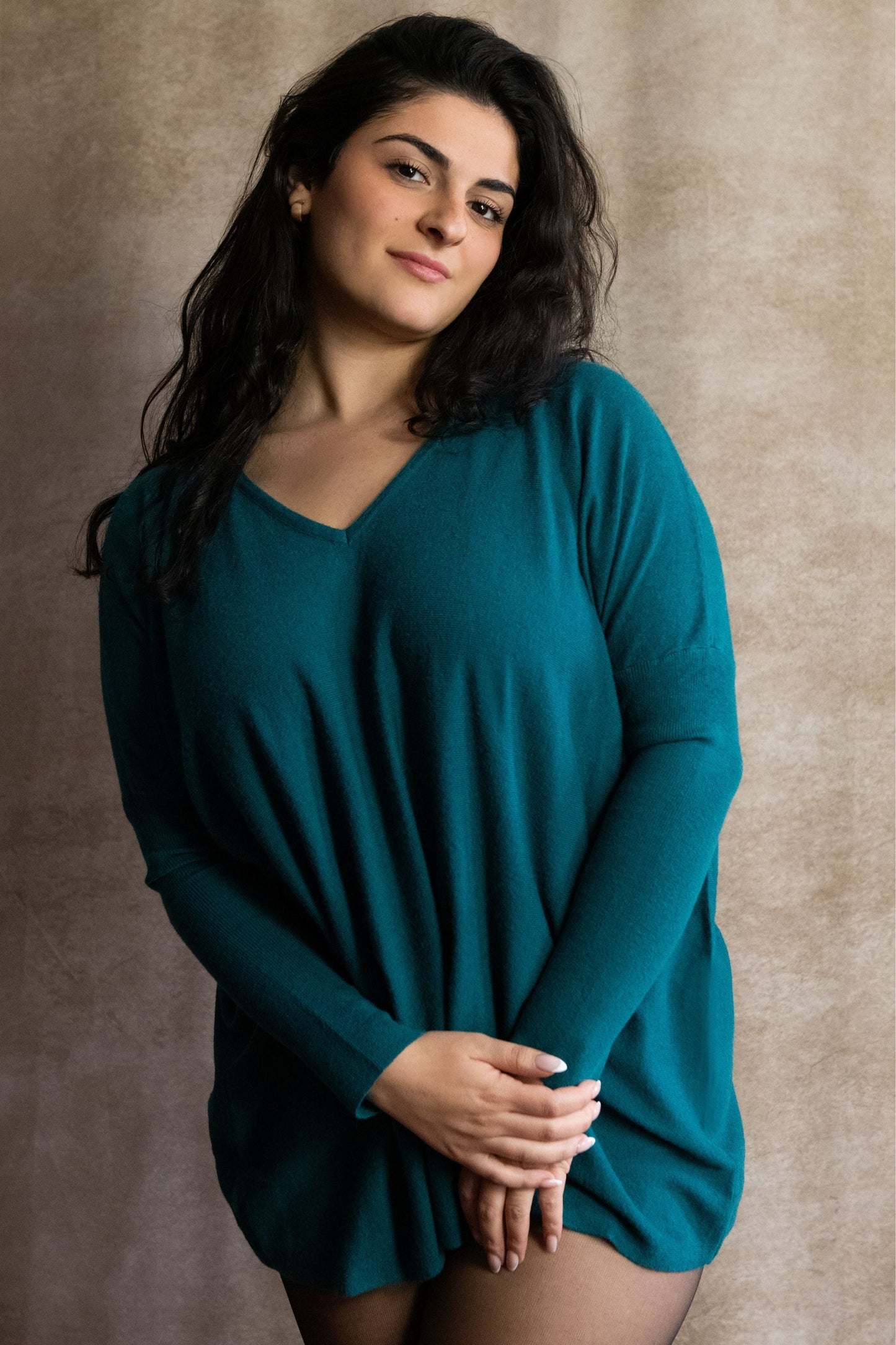 Emma V-Neck Oversize Sweater