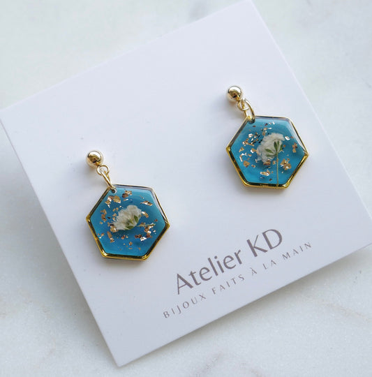 Boucles d'oreilles Céleste - hexa (moyen)