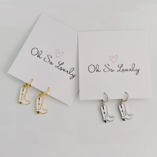 Kataleya Cowboy Boot Huggie Hoops