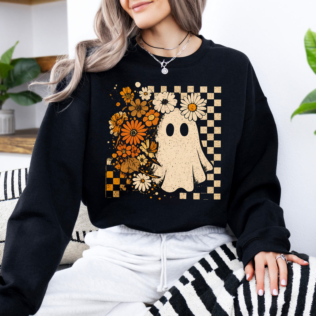 Fall Ghost Cutie Sweatshirt _ Black