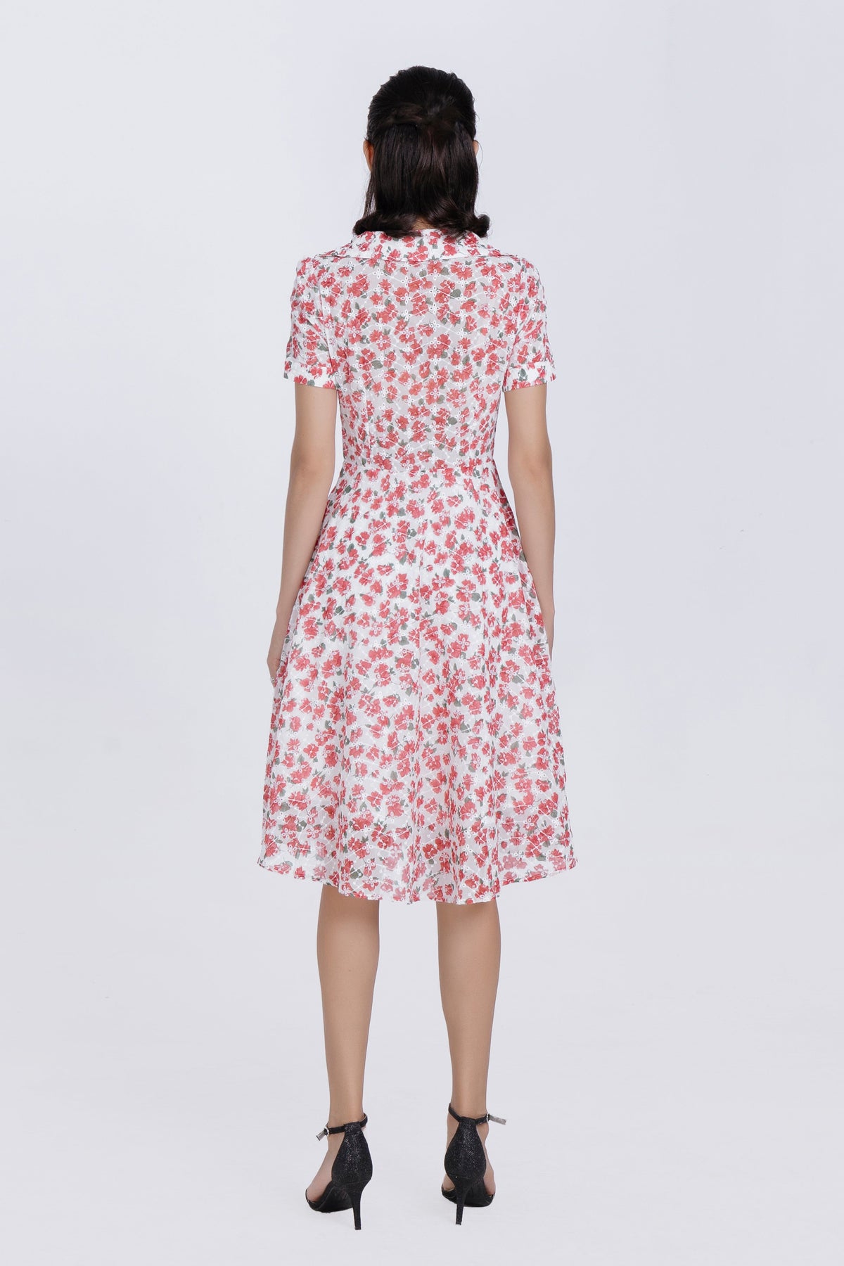 Rosalie Floral Fit-and-Flare Shirt Dress
