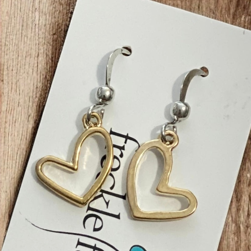 Open Heart Hook Earrings