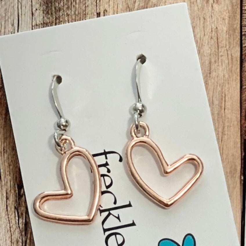 Open Heart Hook Earrings
