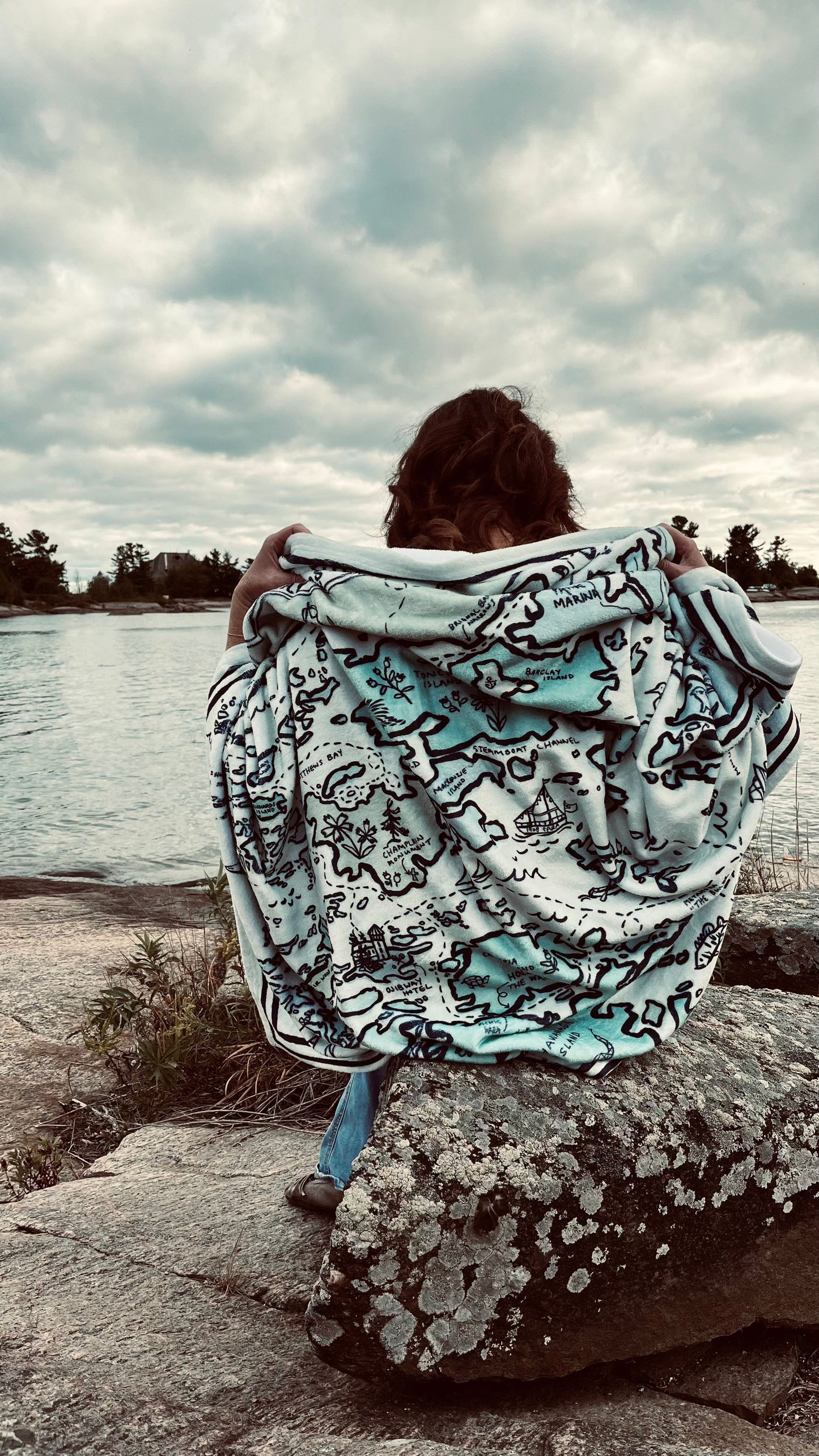 Cozy Map Blanket | GBAYCo. Pointe Au Baril Edition