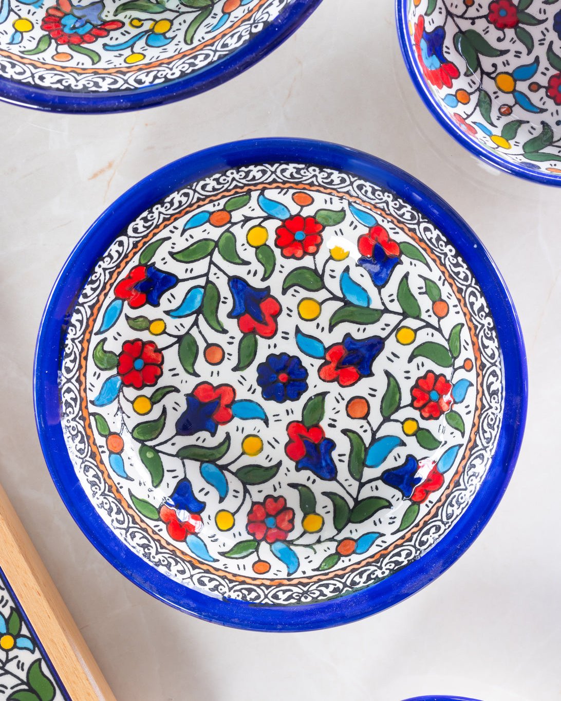 Dishes (Low Bowl) | Hand-Painted Palestinian Ceramic