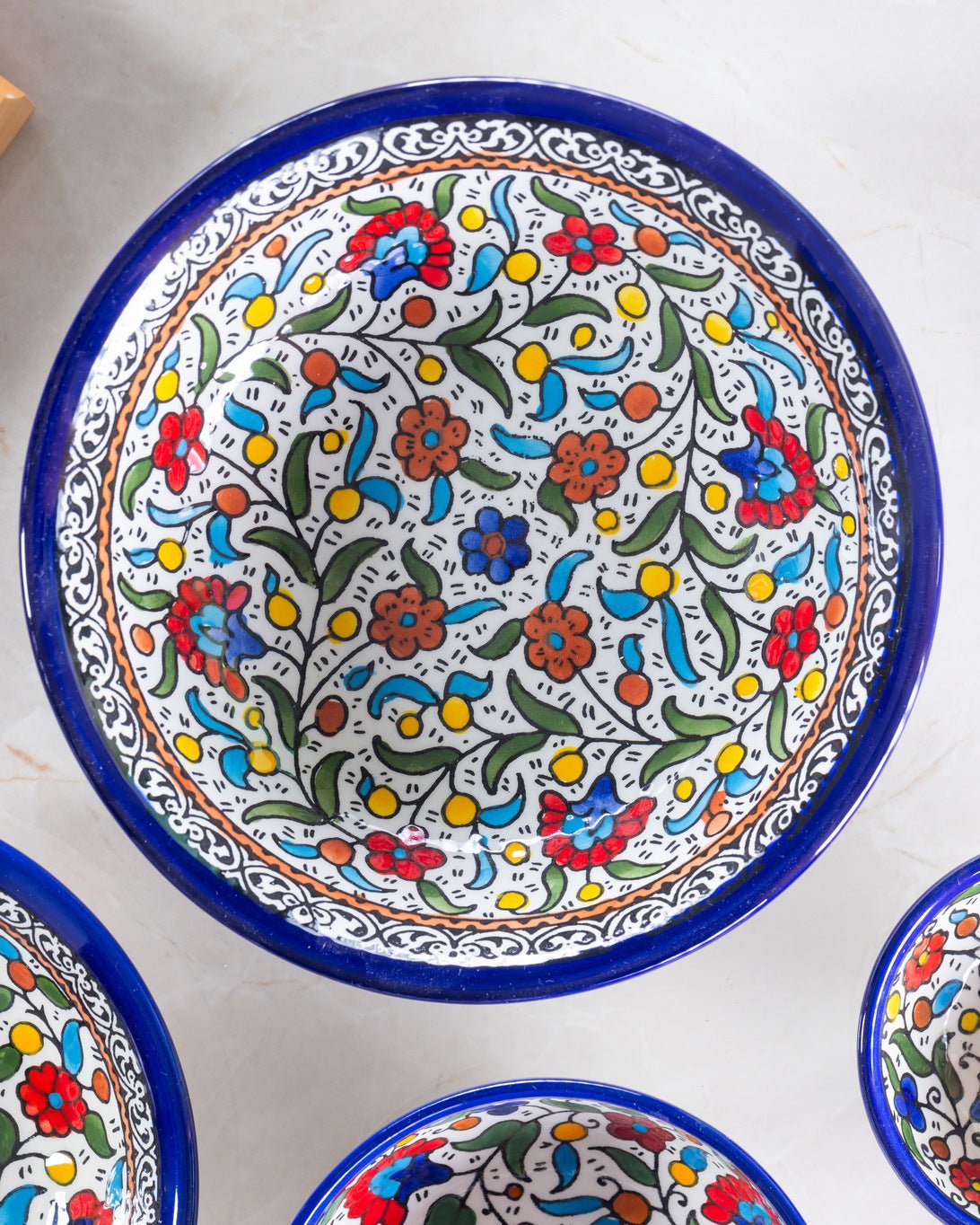 Dishes (Low Bowl) | Hand-Painted Palestinian Ceramic