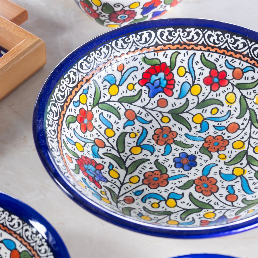 Dishes (Low Bowl) | Hand-Painted Palestinian Ceramic