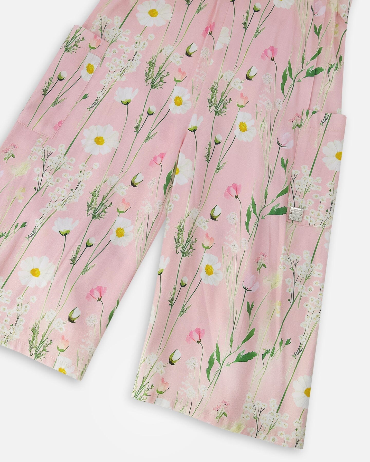Viscose Jumpsuit Pink Printed Flowers