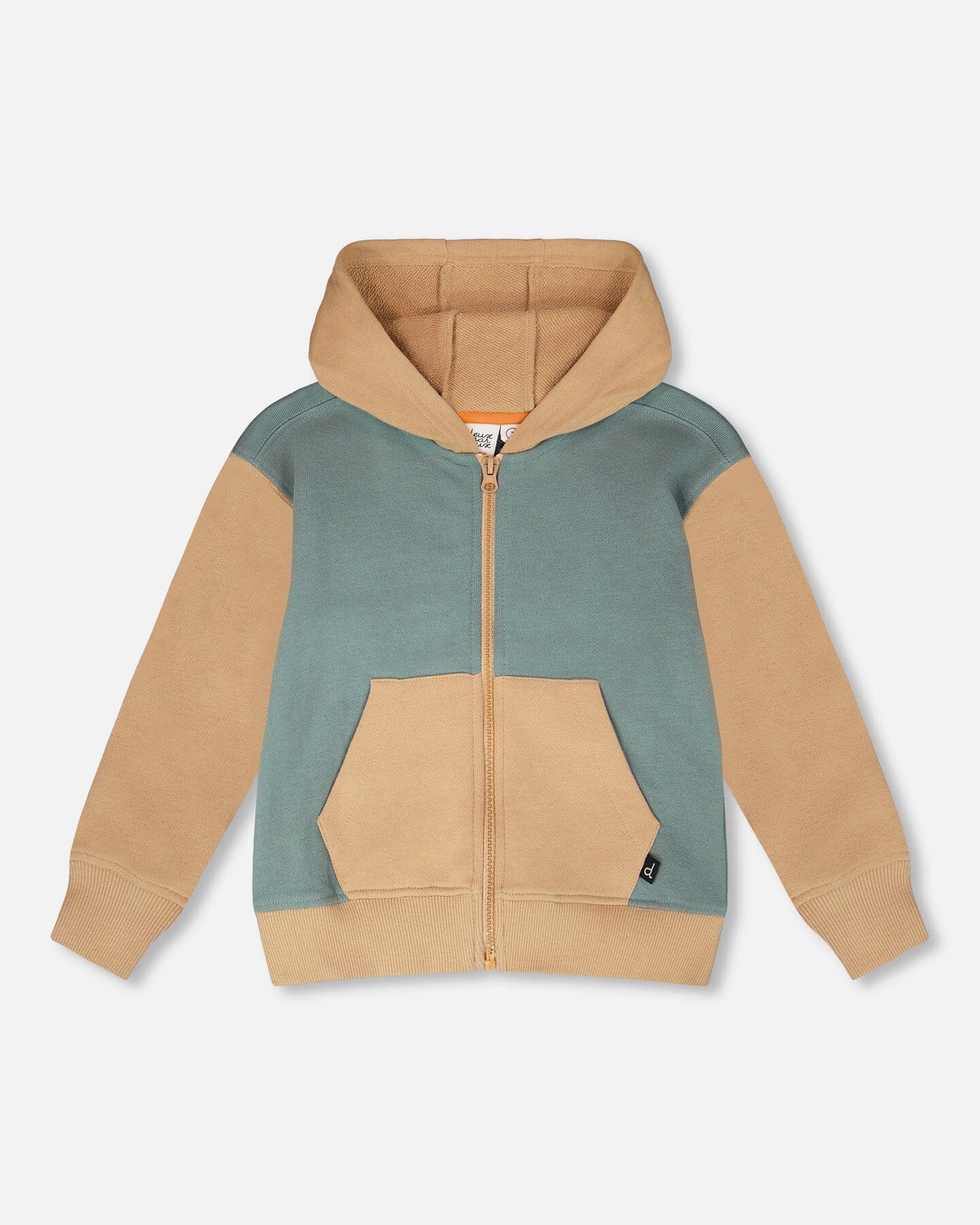 Hooded French Terry Cardigan Mint Green
