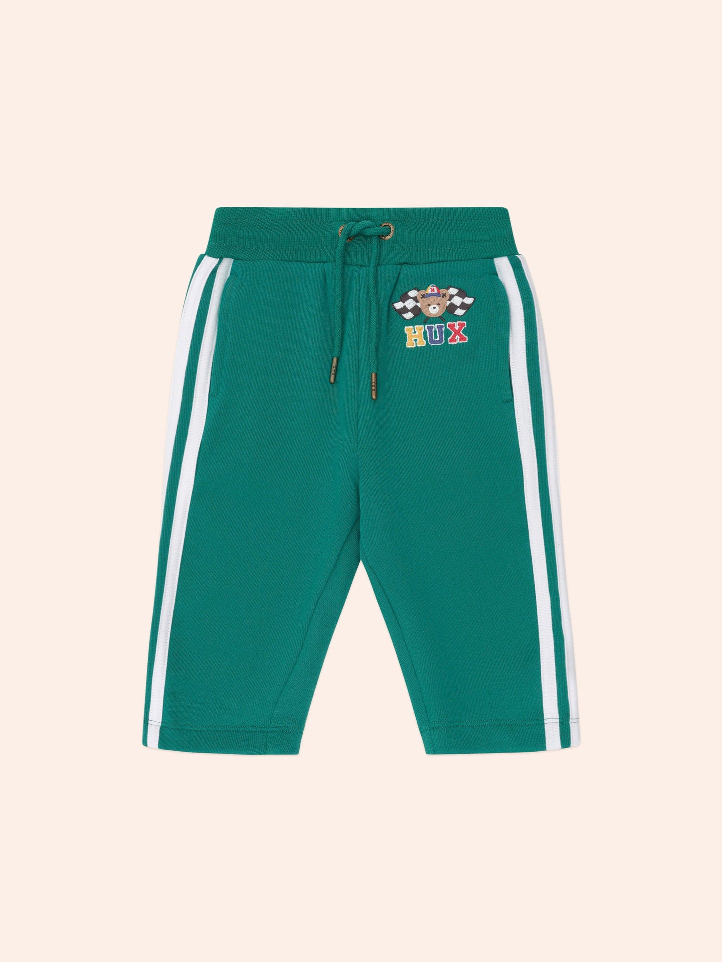 Racer Stripe Trackpant | Emerald | Huxbaby