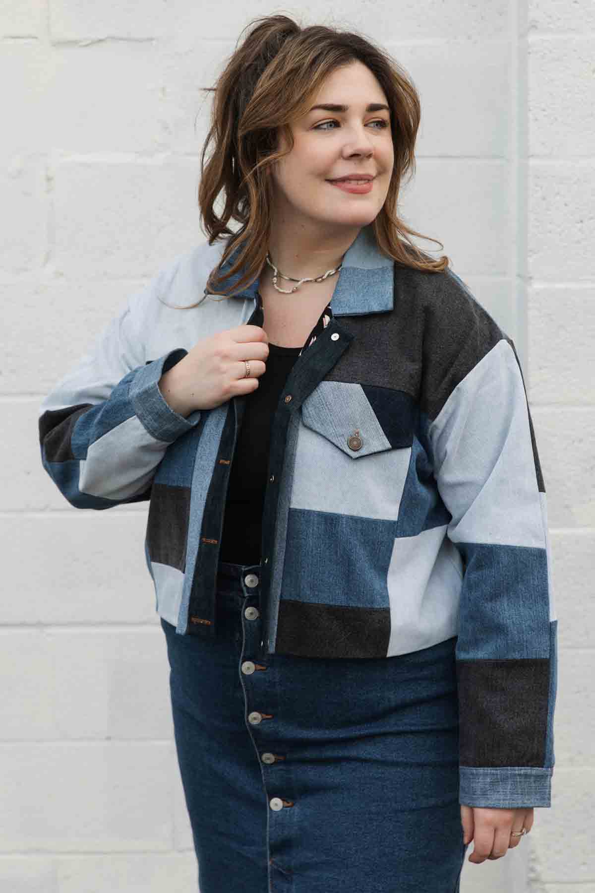 Hunter Jean Jacket | Upcycled Patchwork Denim