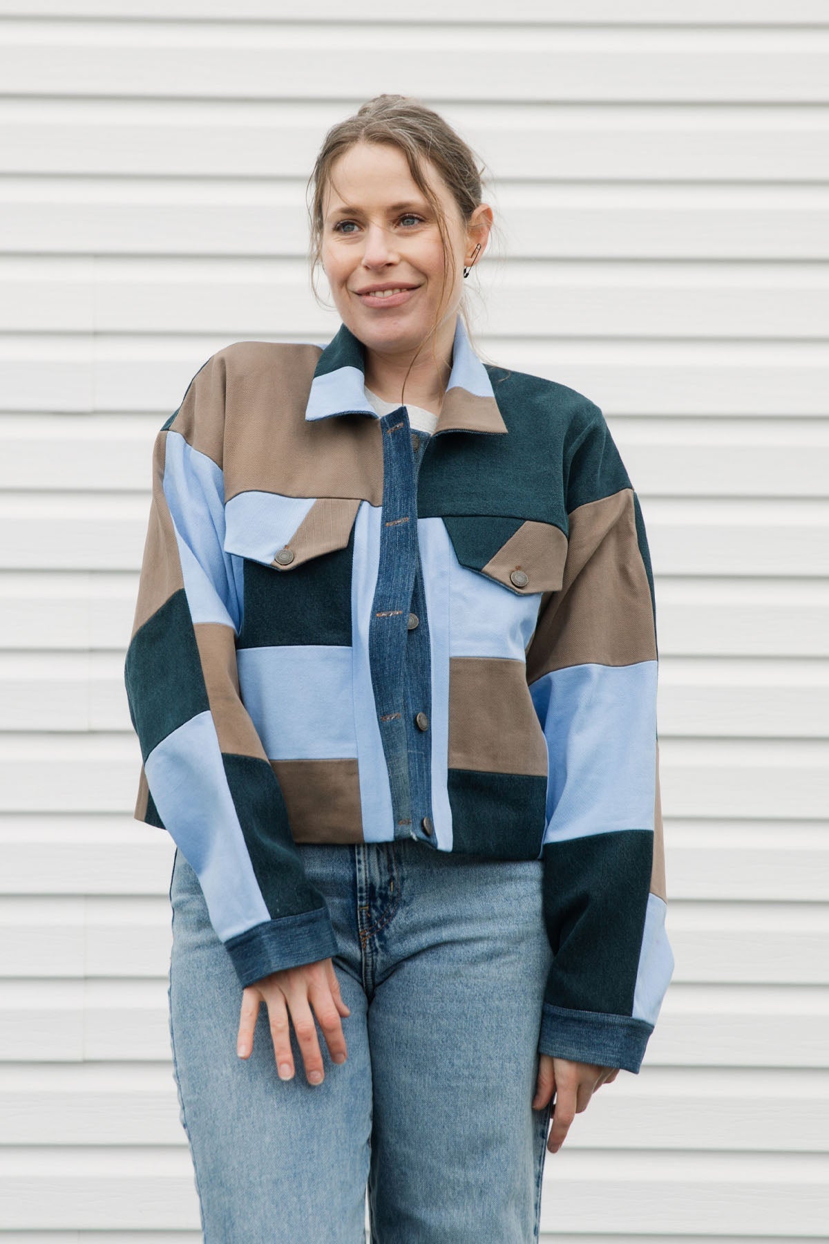 Hunter Jean Jacket | Upcycled Colourful Patchwork Denim {various sizes}