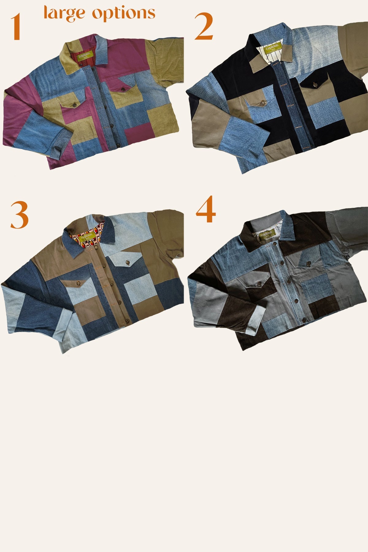 Hunter Jean Jacket | Upcycled Colourful Patchwork Denim {various sizes}