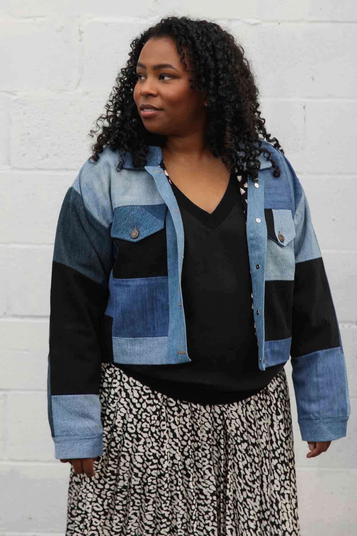 Hunter Jean Jacket | Upcycled Patchwork Denim