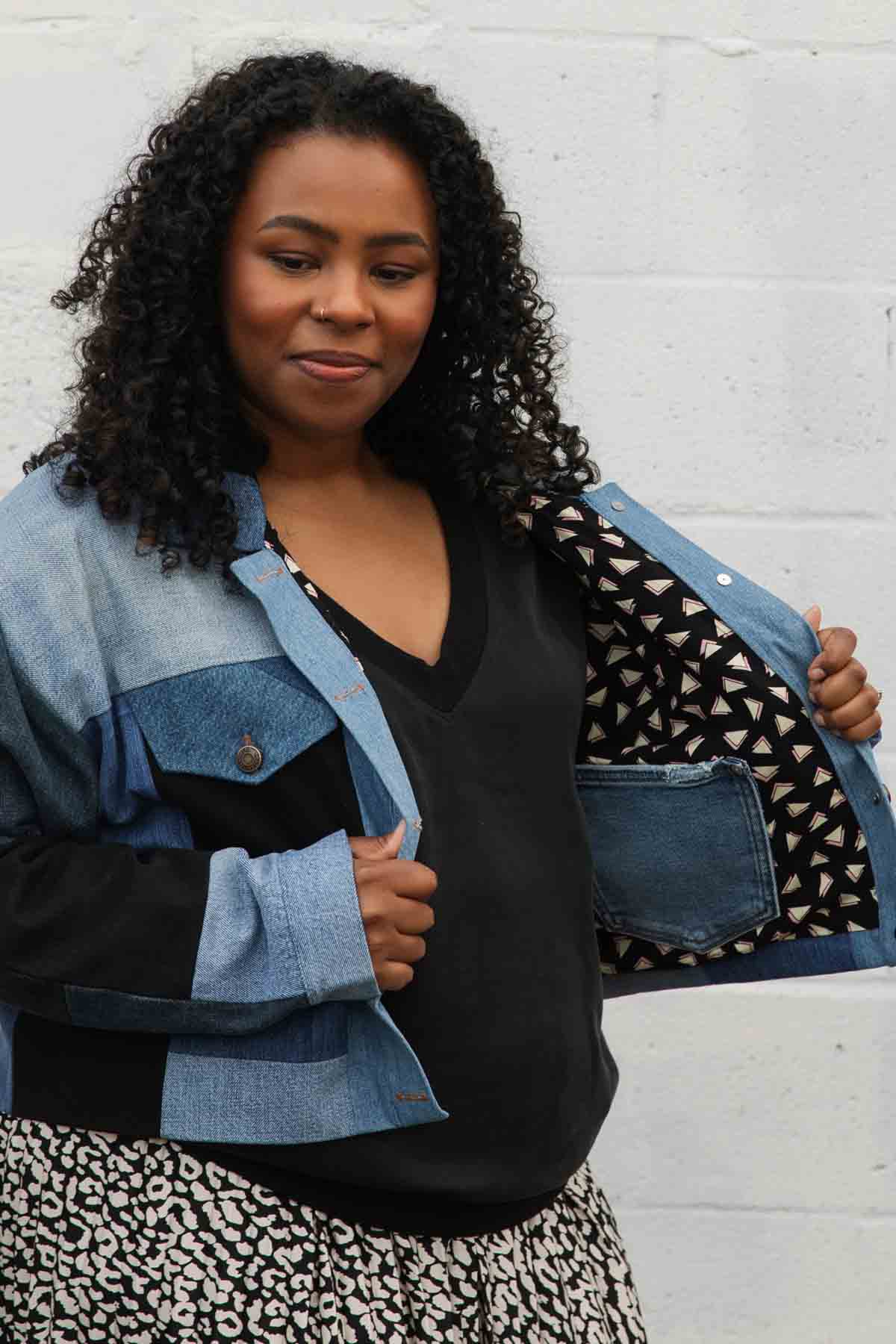 Hunter Jean Jacket | Upcycled Patchwork Denim