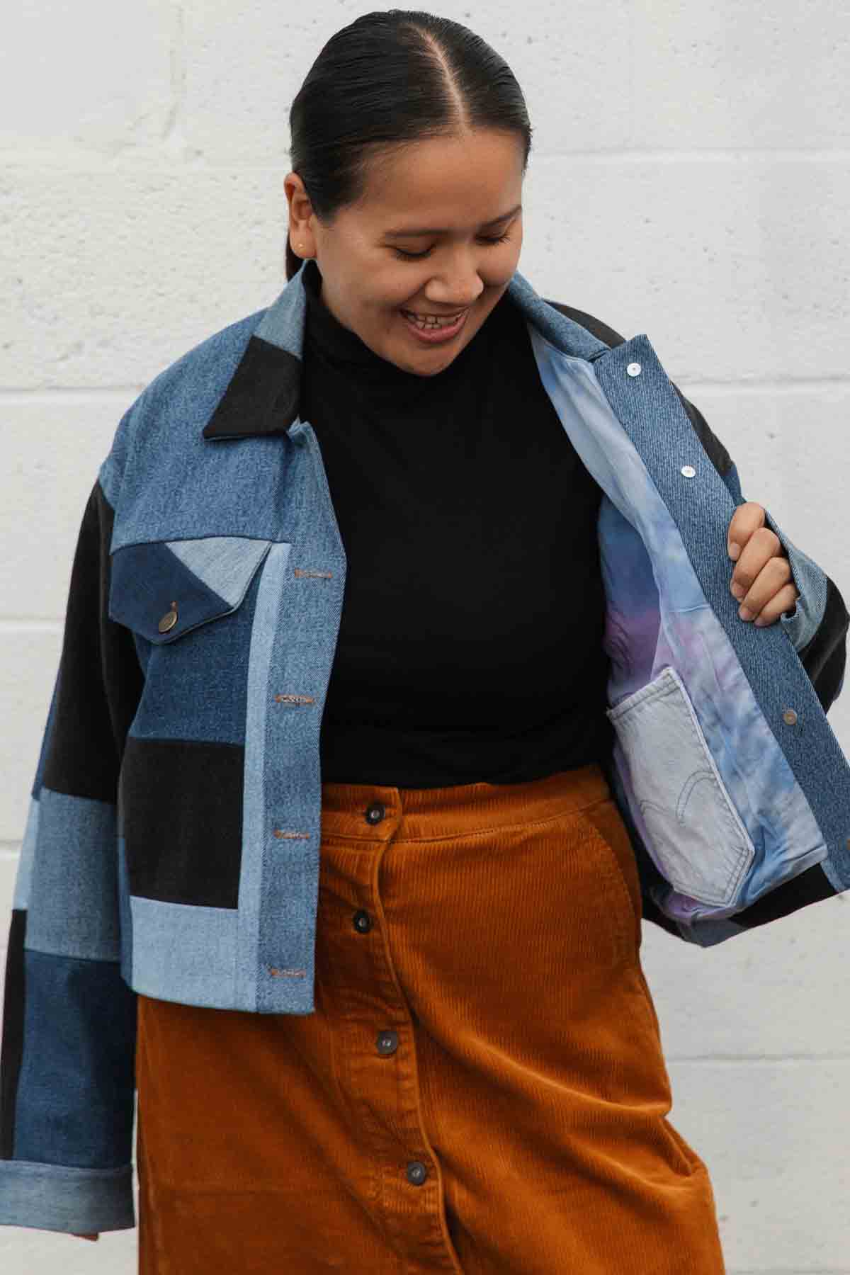Hunter Jean Jacket | Upcycled Patchwork Denim