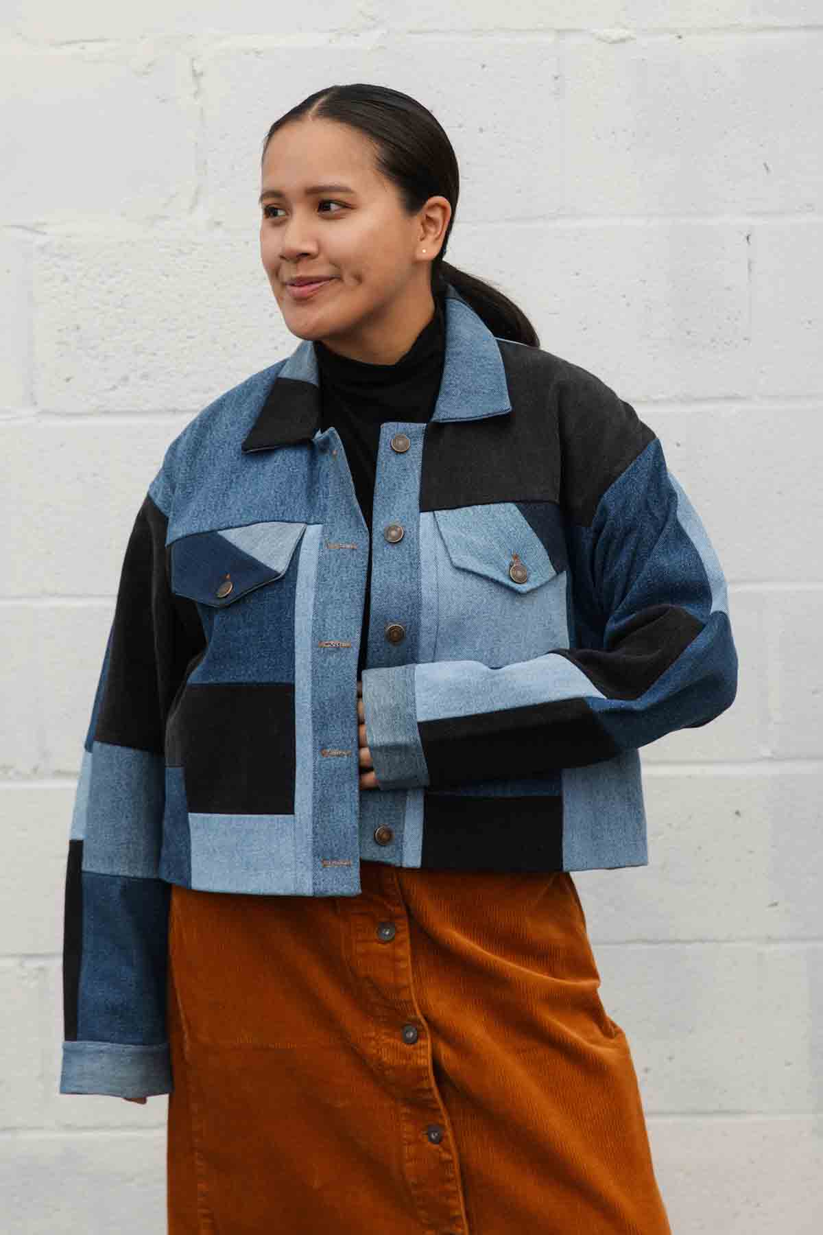 Hunter Jean Jacket | Upcycled Patchwork Denim