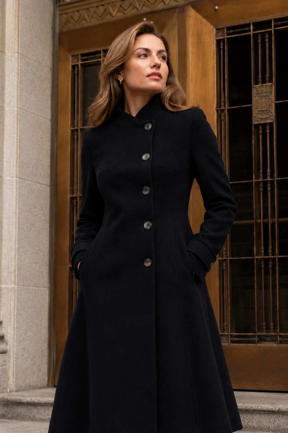 Harper Retro Flared Coat