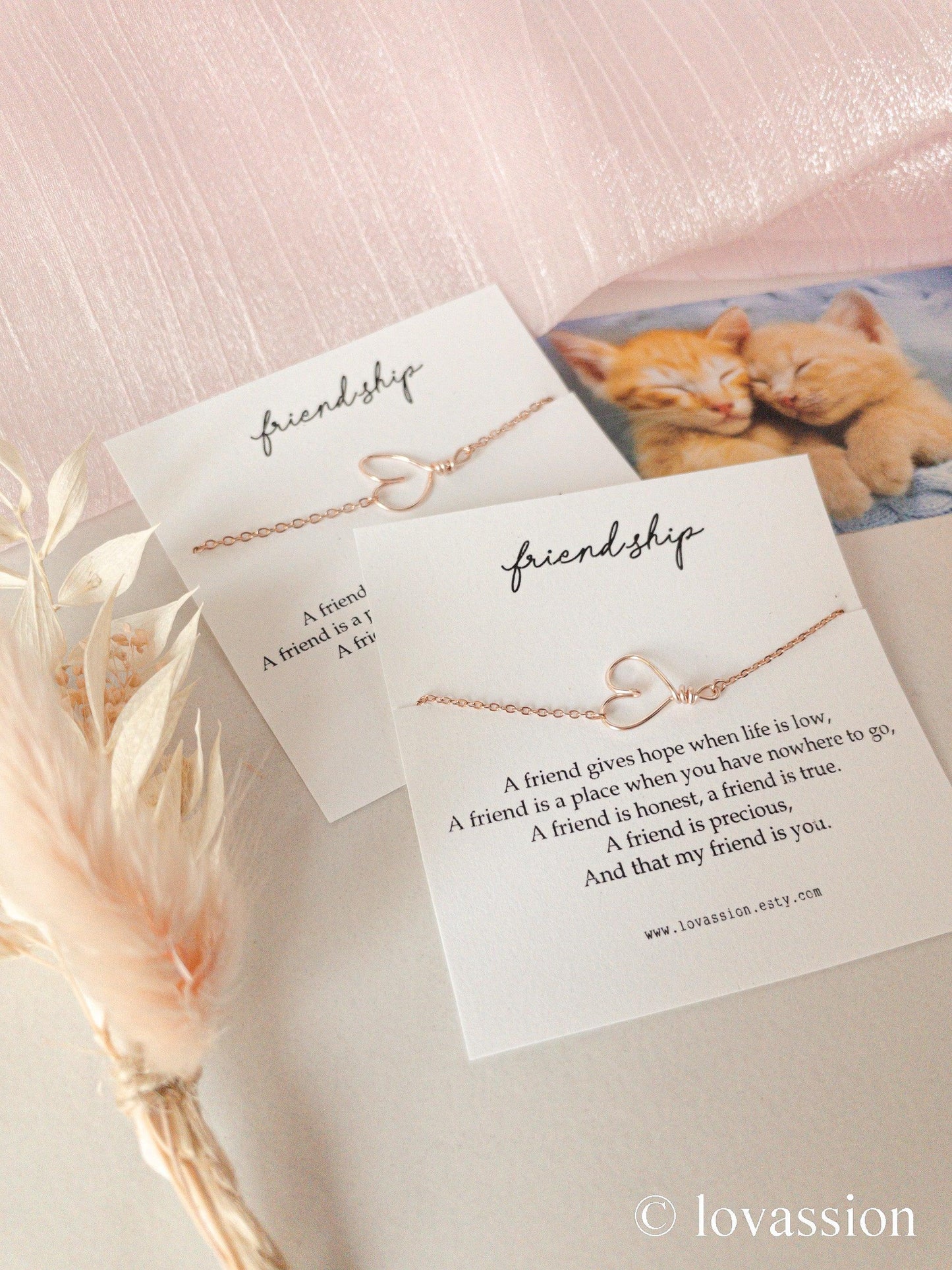 14K Heart Friendship Bracelet