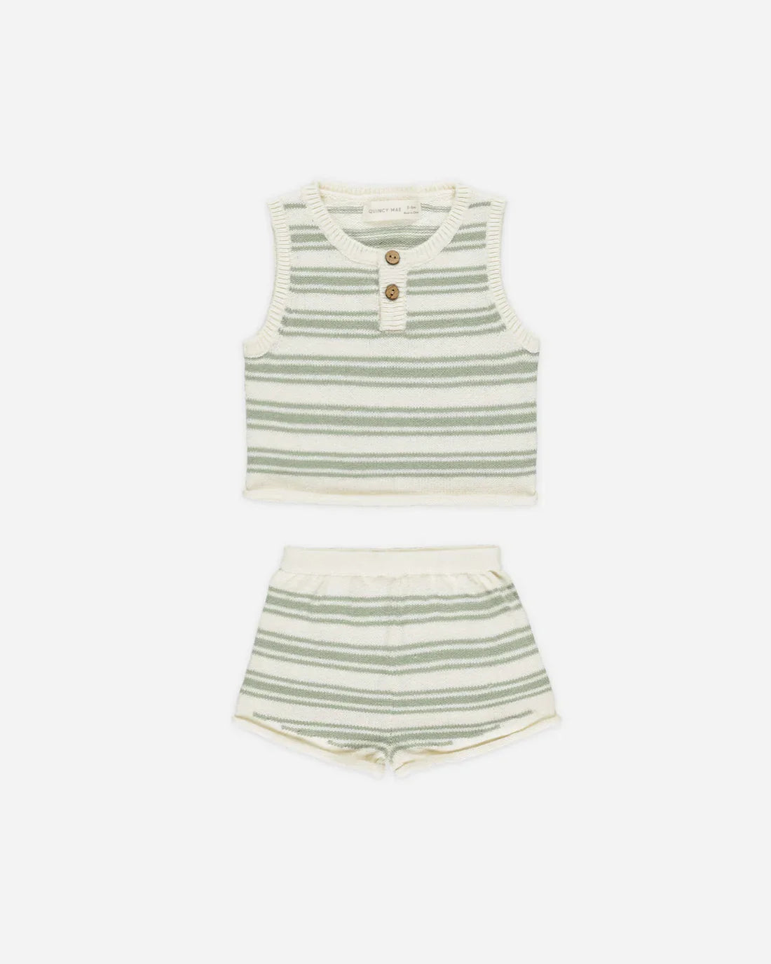 Taylor Knit Set | Sage Knit Stripe | Quincy Mae