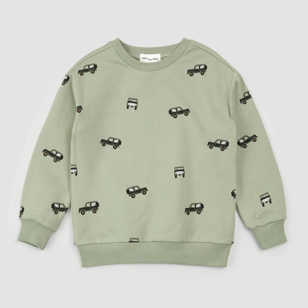 Off Roading Print on Sage Sweatshirt | Miles the Label