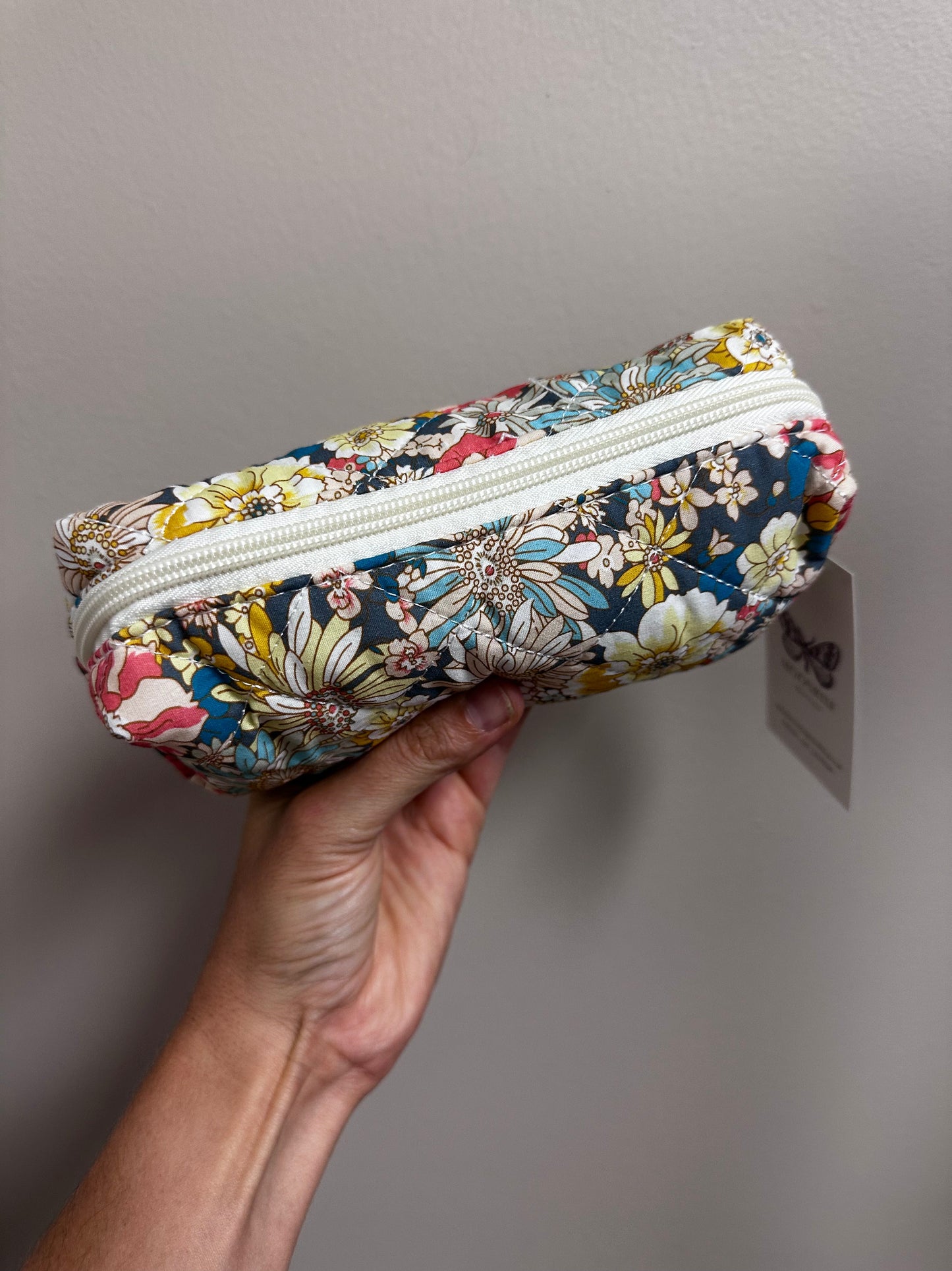 Floral Quilted Travel Case - Size Small