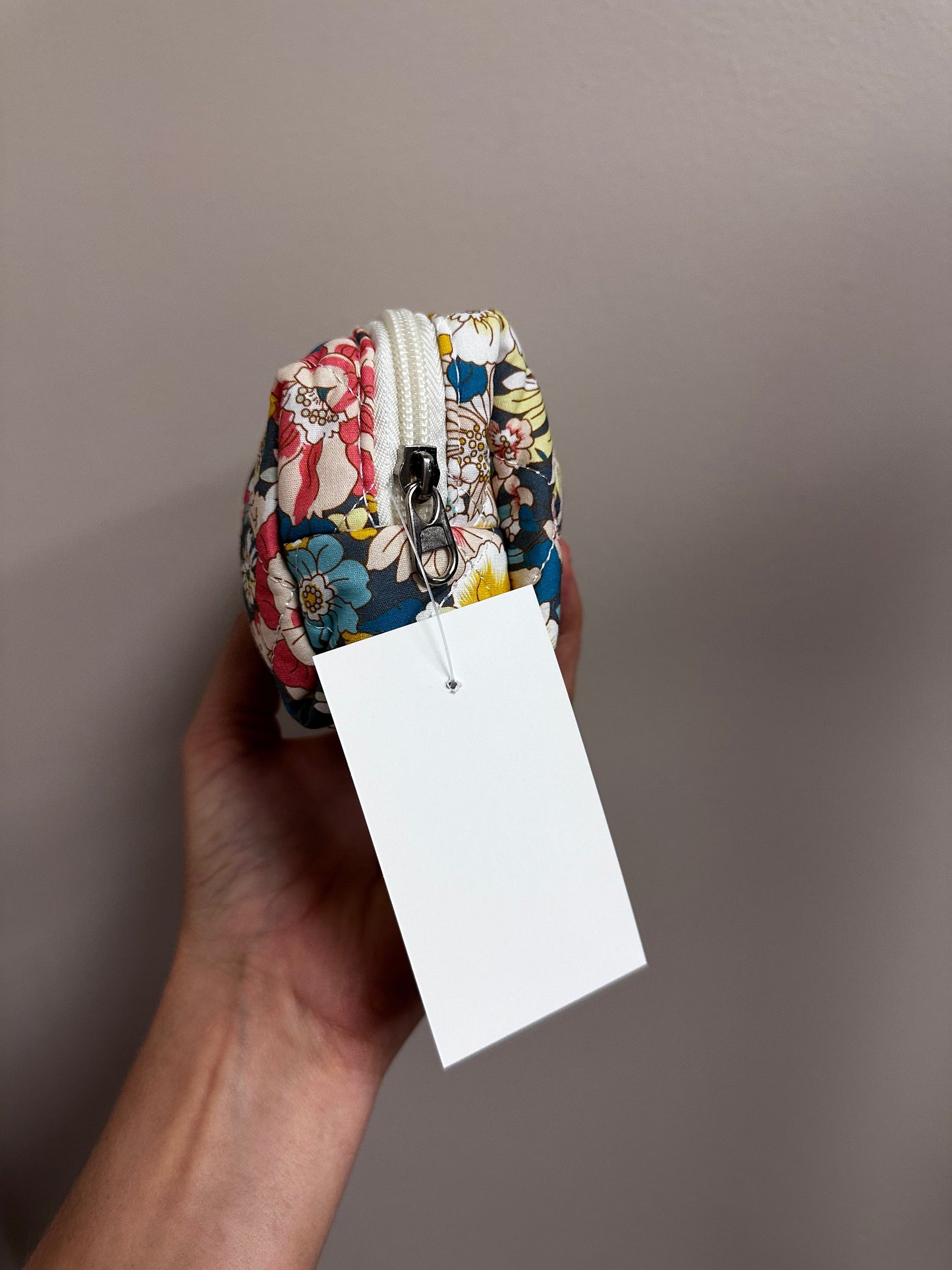 Floral Quilted Travel Case - Size Small