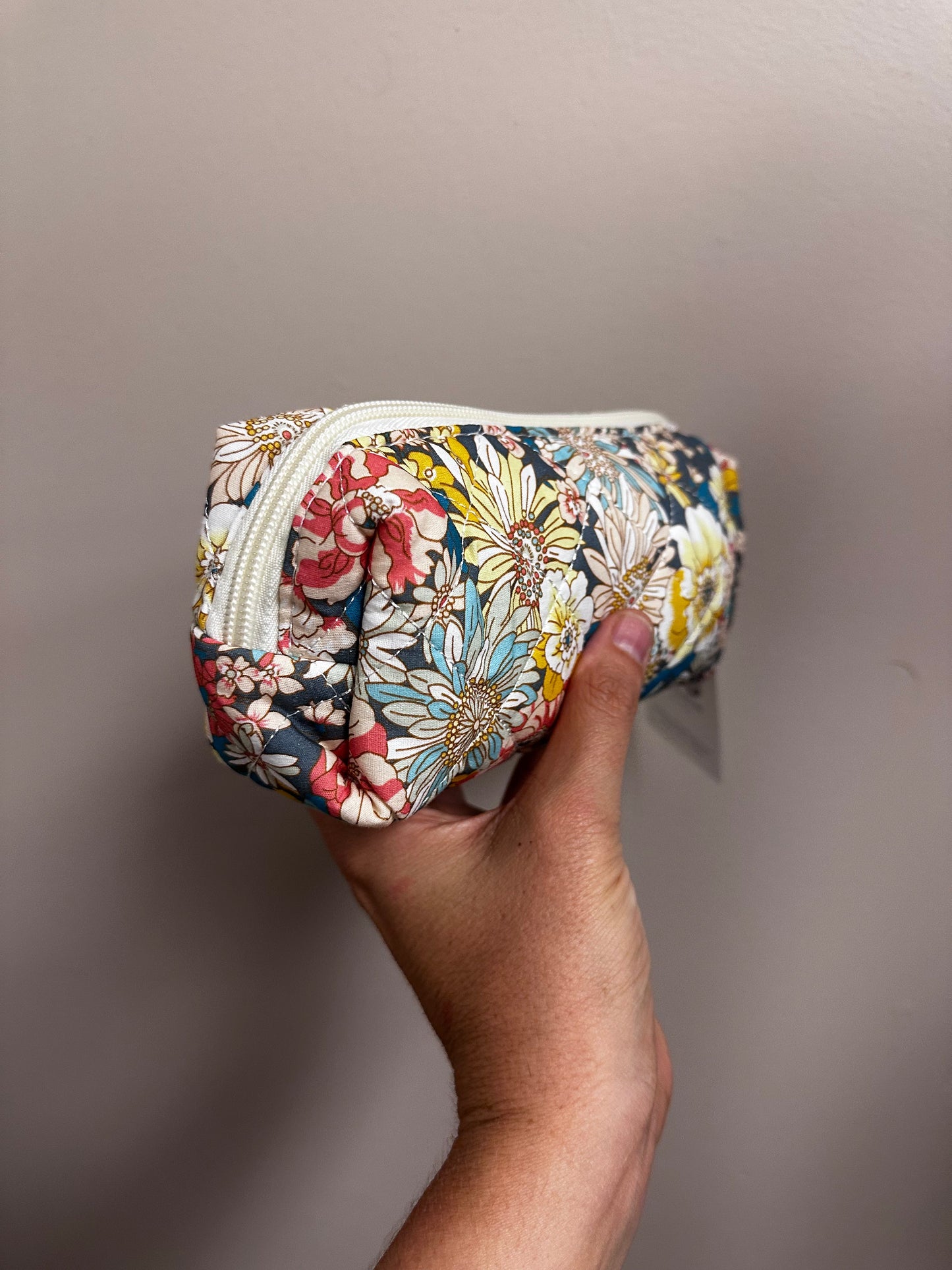 Floral Quilted Travel Case - Size Small