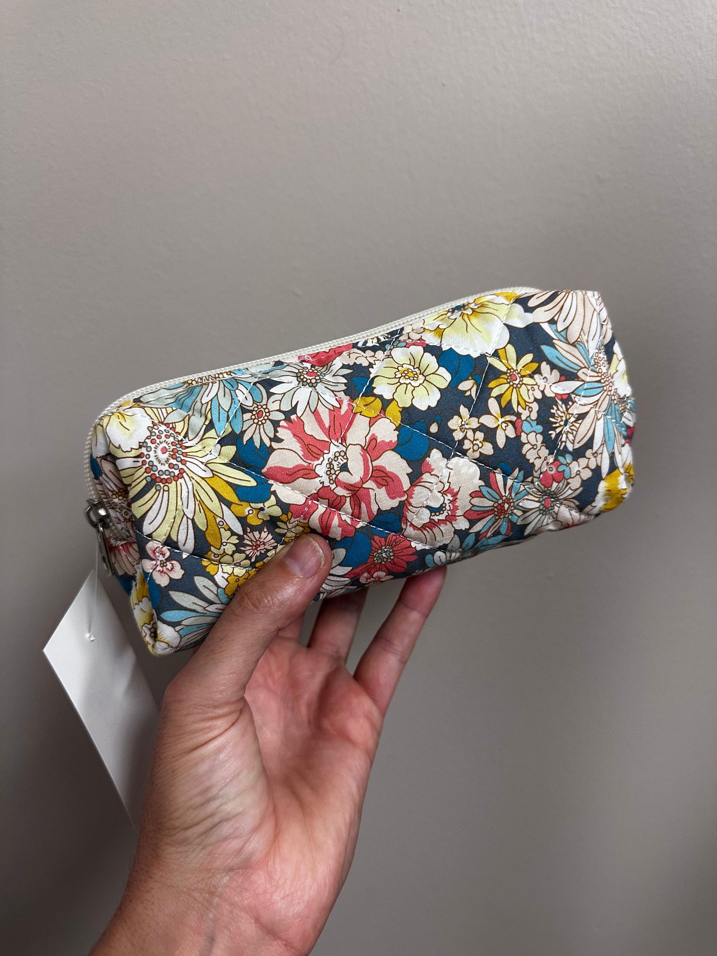 Floral Quilted Travel Case - Size Small