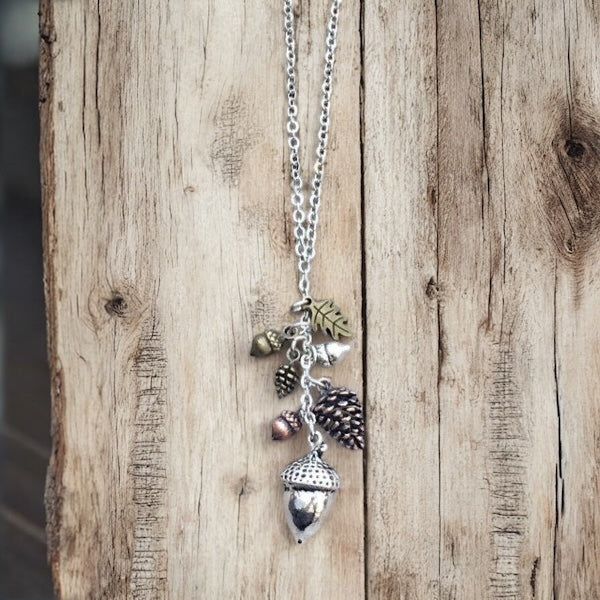 Acorn & Pinecone Necklace