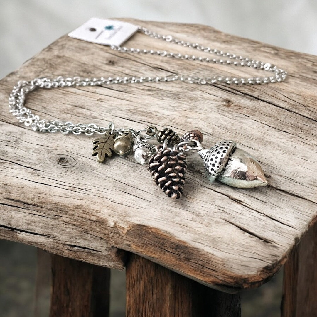 Acorn & Pinecone Necklace