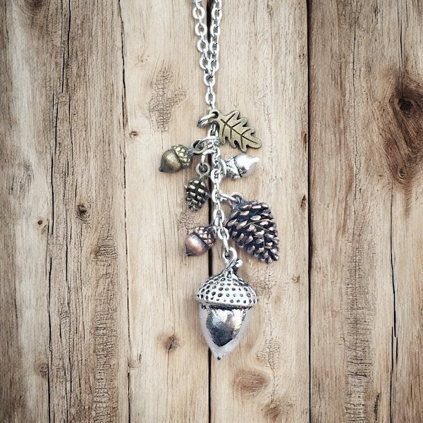 Acorn & Pinecone Necklace