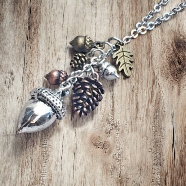 Acorn & Pinecone Necklace