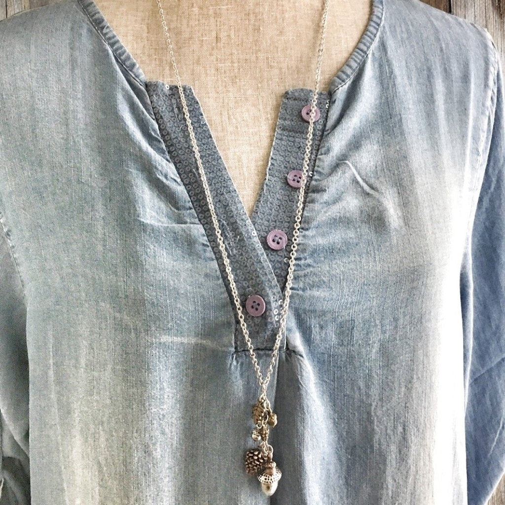 Acorn & Pinecone Necklace
