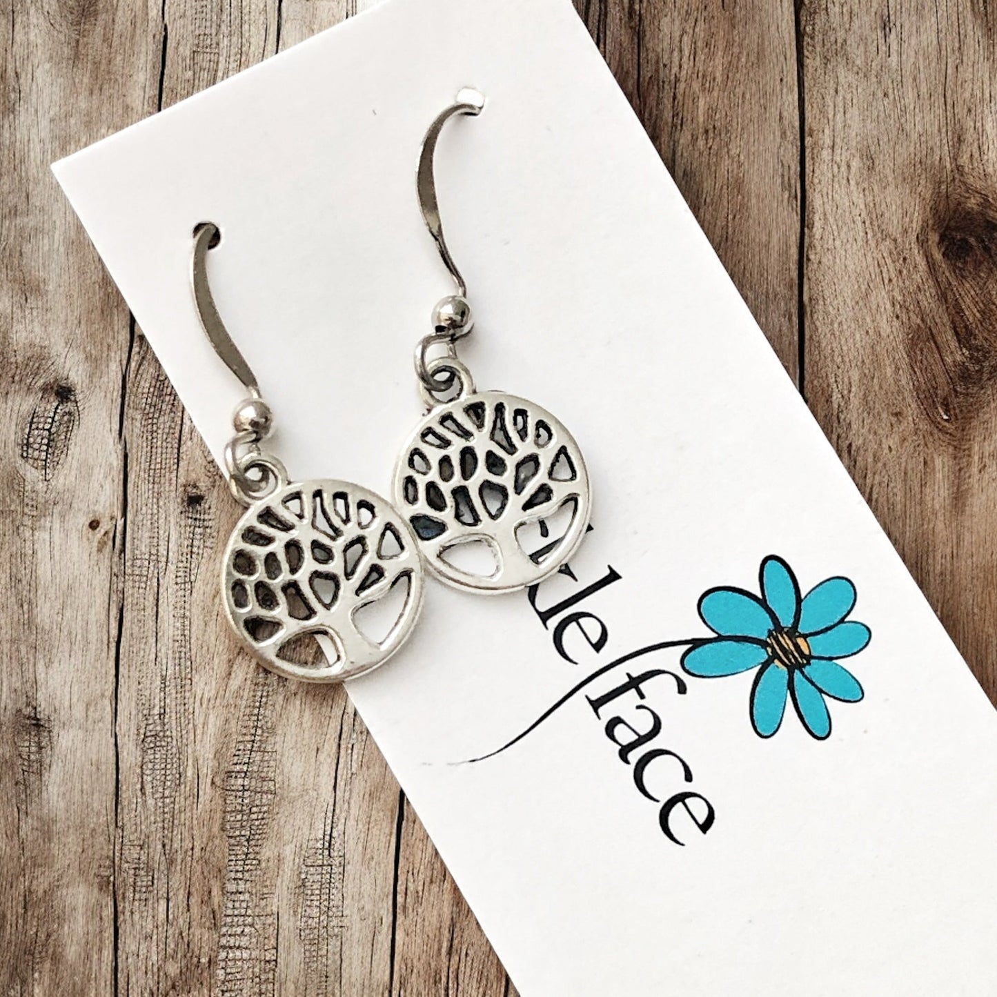 Tiny Tree Earrings – Nature-Inspired Dangle, Hypoallergenic