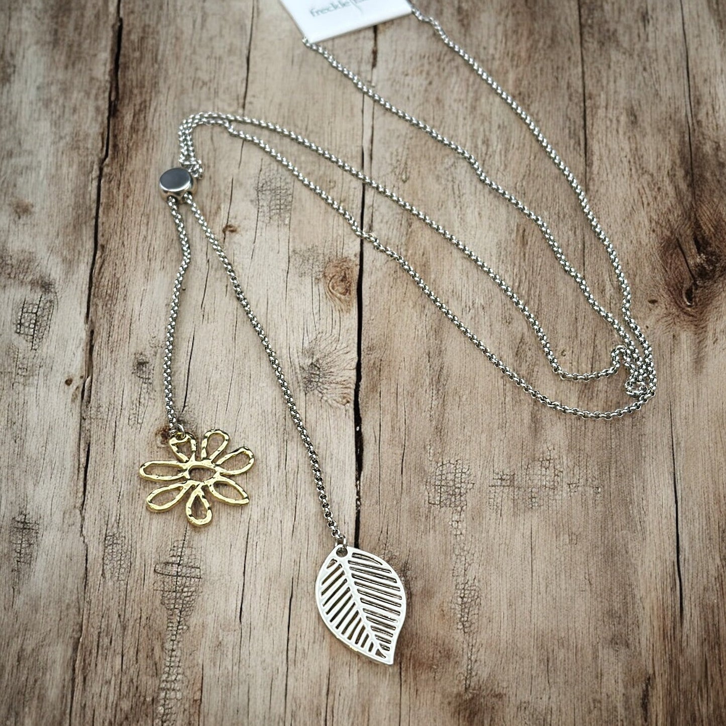 Flower & Leaf Necklace