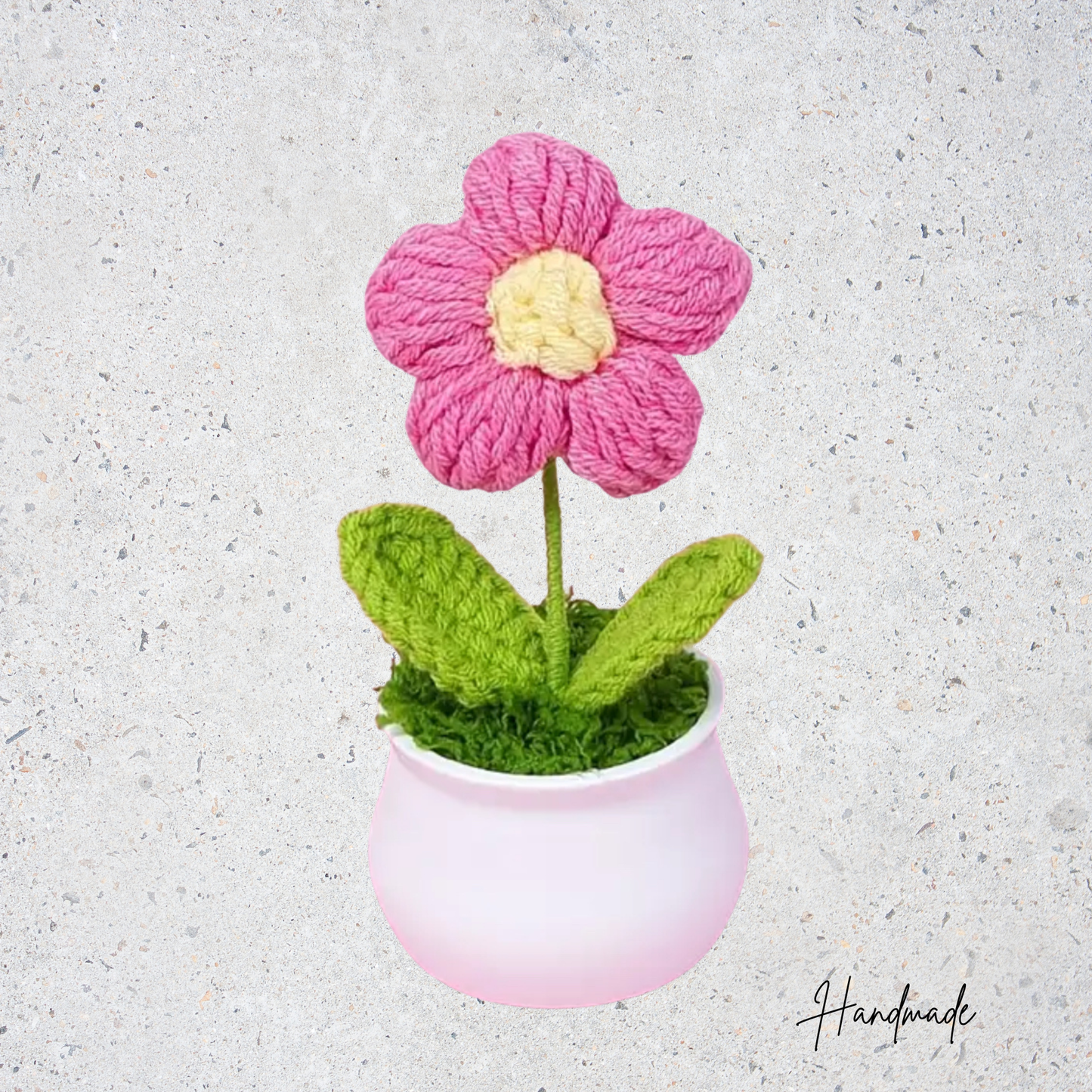 Handmade Crochet Flower in Pot